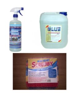 BLUE VELVE CLEANER AND SCRUBBY CLEANING CLOTH