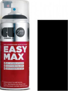 Cosmos Lac Easy Max Acrylic Paint Spray Black with Satin Effect 400ml